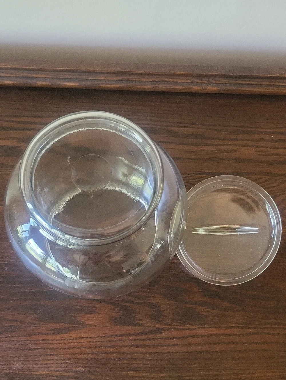Mid-Century PYREX Clear Glass Apothocary Jar with Lid